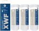 White 3 Pack GE XWF refrigerator water filter