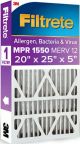 Filtrete MERV 12 1550 MPR Allergen Bacteria & Virus Electrostatic pleated 20